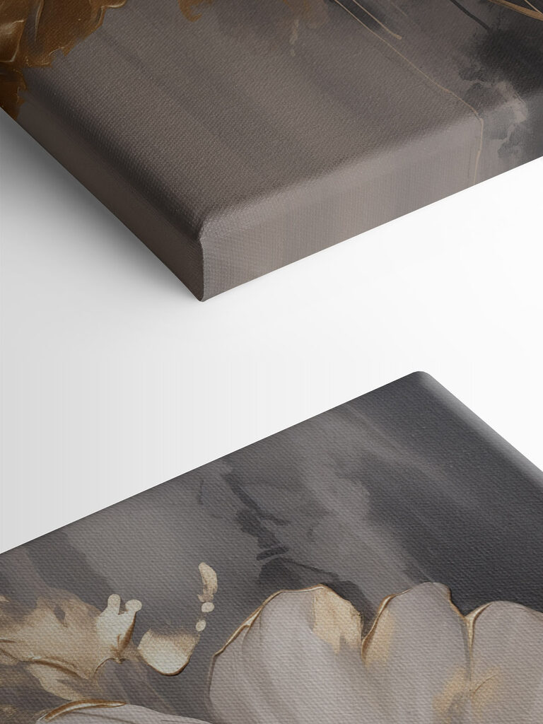 Elegant flower on a dark canvas