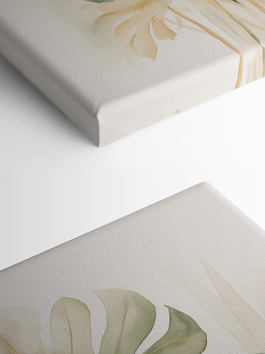 Peinture de feuilles sur fond blanc Peinture de feuilles sur fond blanc