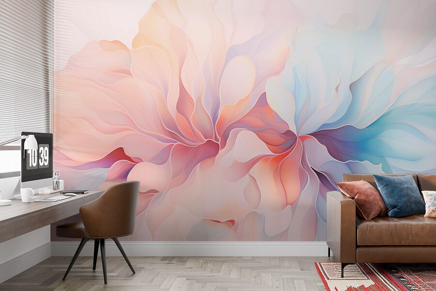 Pastels doux dans des motifs fluides