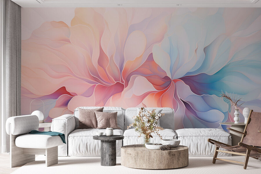 Pastels doux dans des motifs fluides
