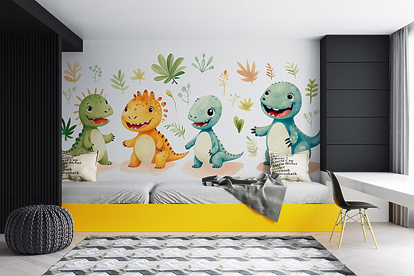 Groupe de dinosaures en dessin animé Groupe de dinosaures en dessin animé