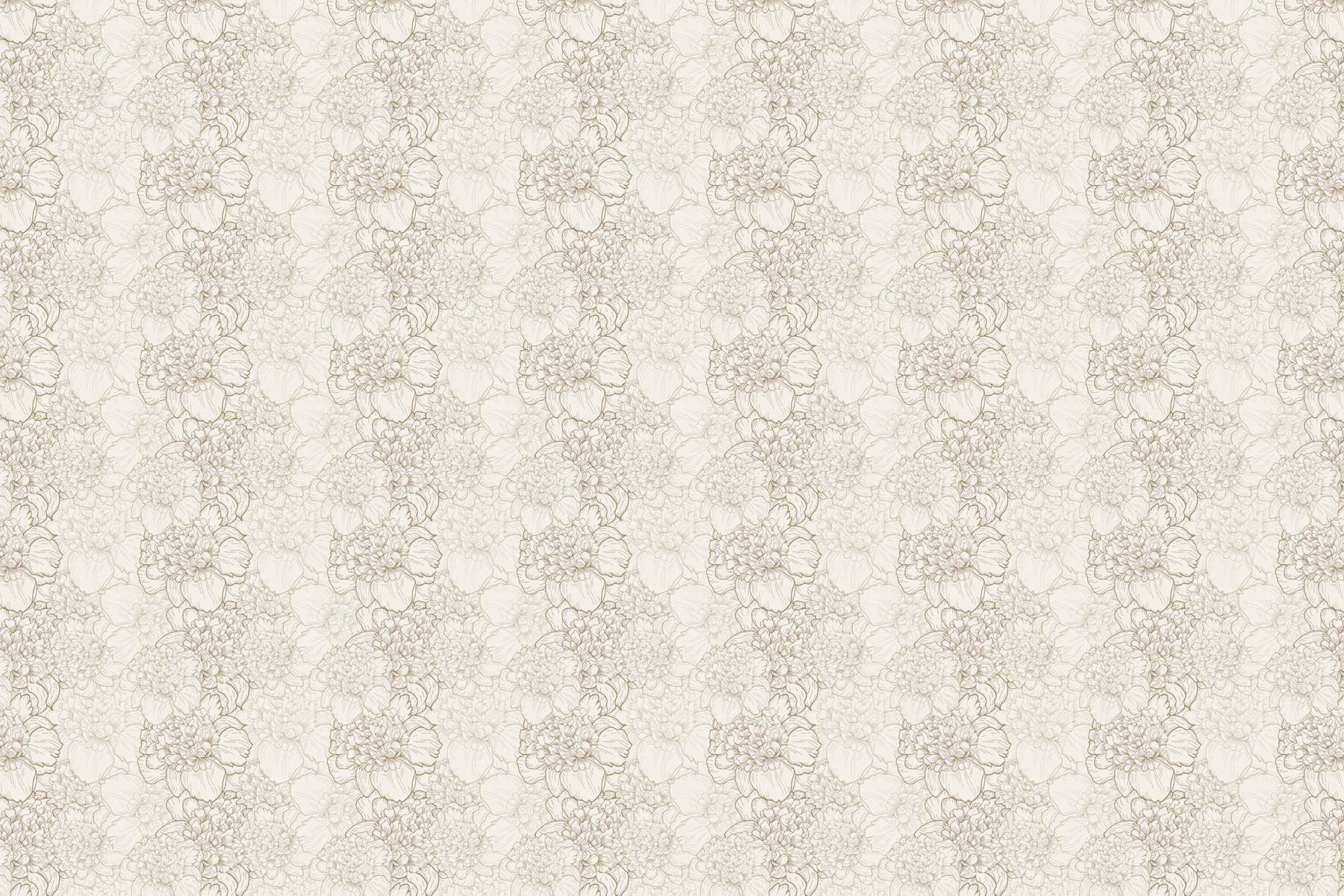 Floral design with delicate outlines Floral design with delicate outlines