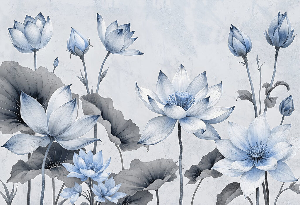 Delicate blooms in soft hues