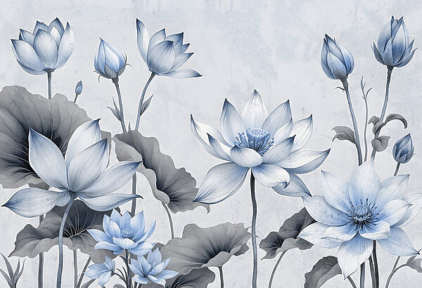 Delicate blooms in soft hues