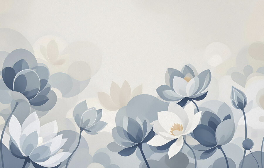 Des fleurs sereines dans des teintes douces