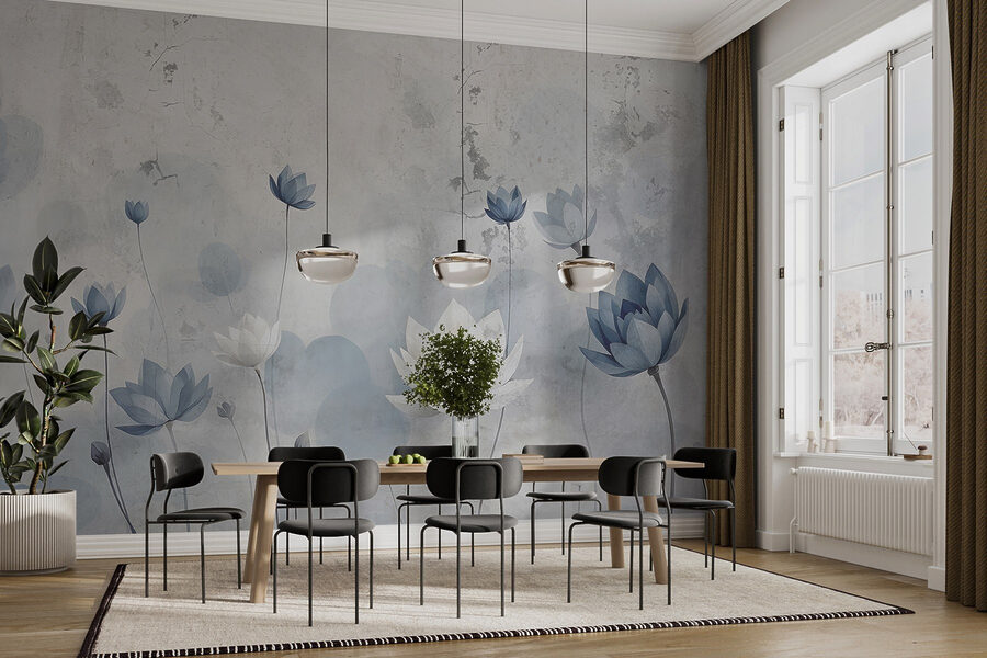 Papier peint avec des fleurs