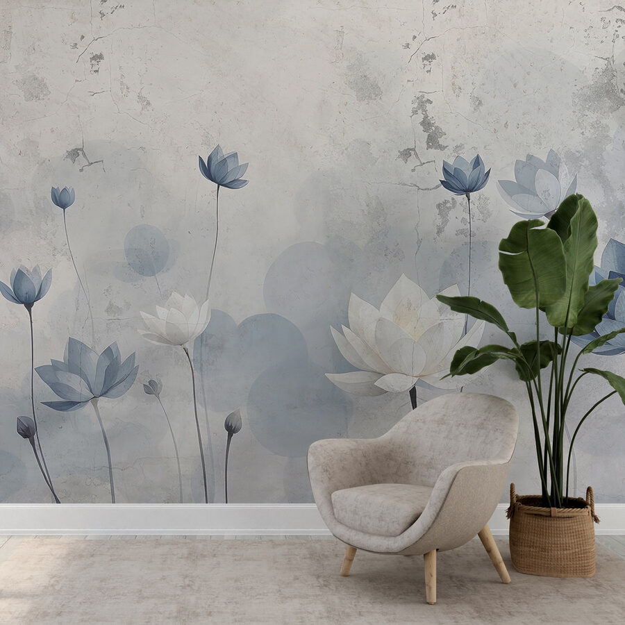 Papier peint avec des fleurs
