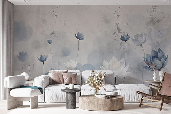 Papier peint avec des fleurs Papier peint avec des fleurs