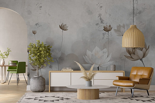 Papier peint avec des fleurs Papier peint avec des fleurs