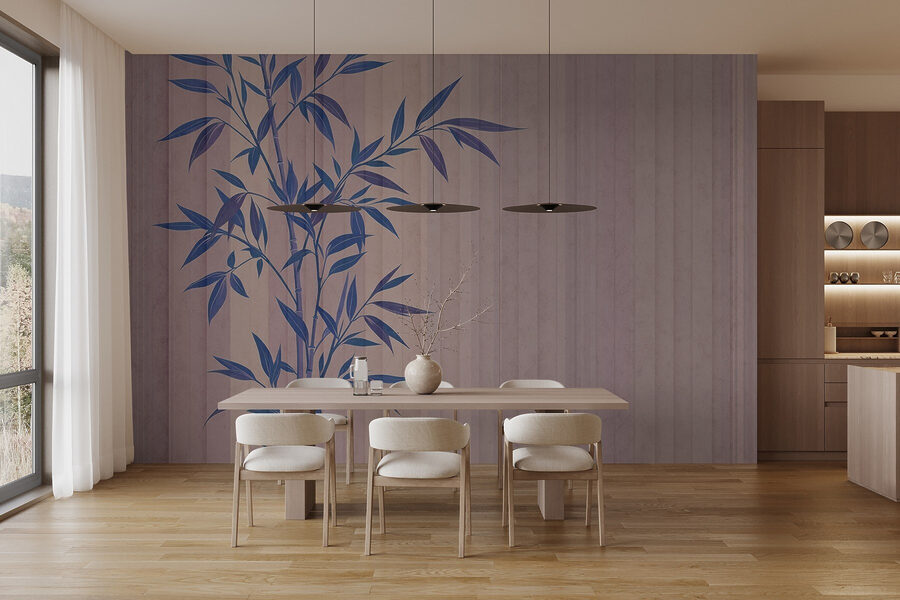 Plante à feuilles bleues