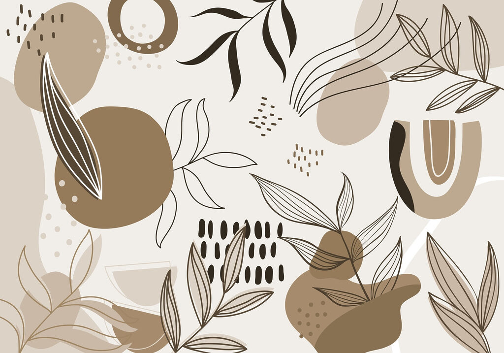 Motif de feuilles et de fleurs Motif de feuilles et de fleurs