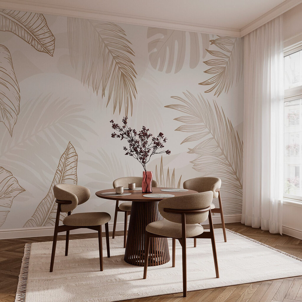 White background with brown leaves