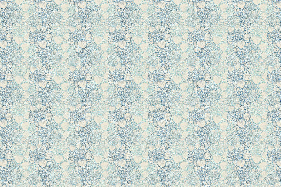 Motif de fleurs bleues et blanches Motif de fleurs bleues et blanches