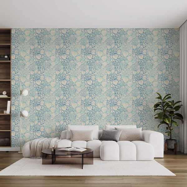 Motif de fleurs bleues et blanches Motif de fleurs bleues et blanches