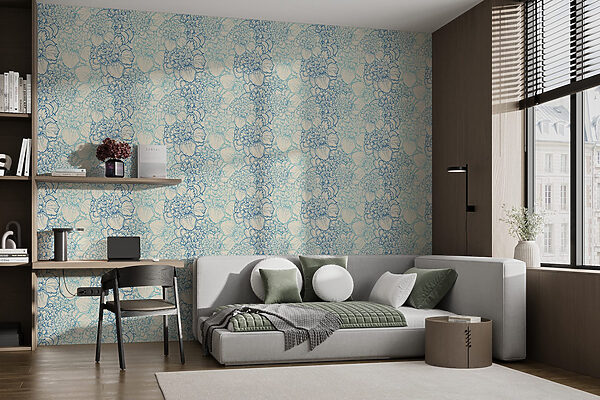 Motif de fleurs bleues et blanches Motif de fleurs bleues et blanches