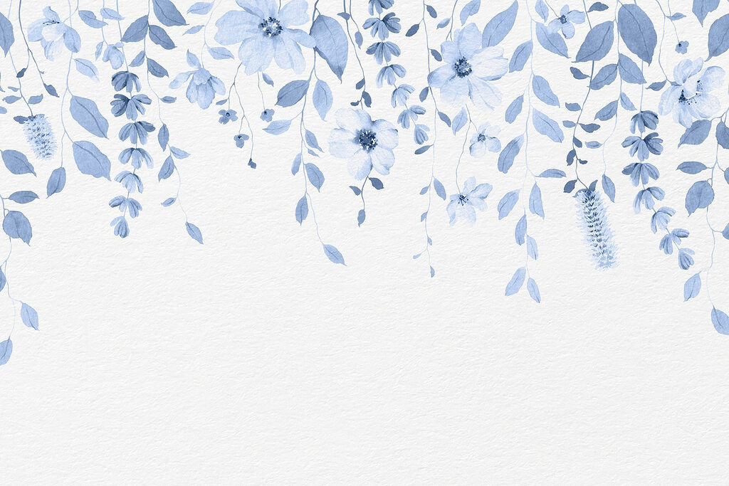Fleurs et feuilles bleues Fleurs et feuilles bleues