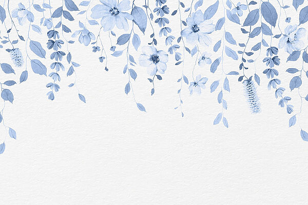 Fleurs et feuilles bleues Fleurs et feuilles bleues
