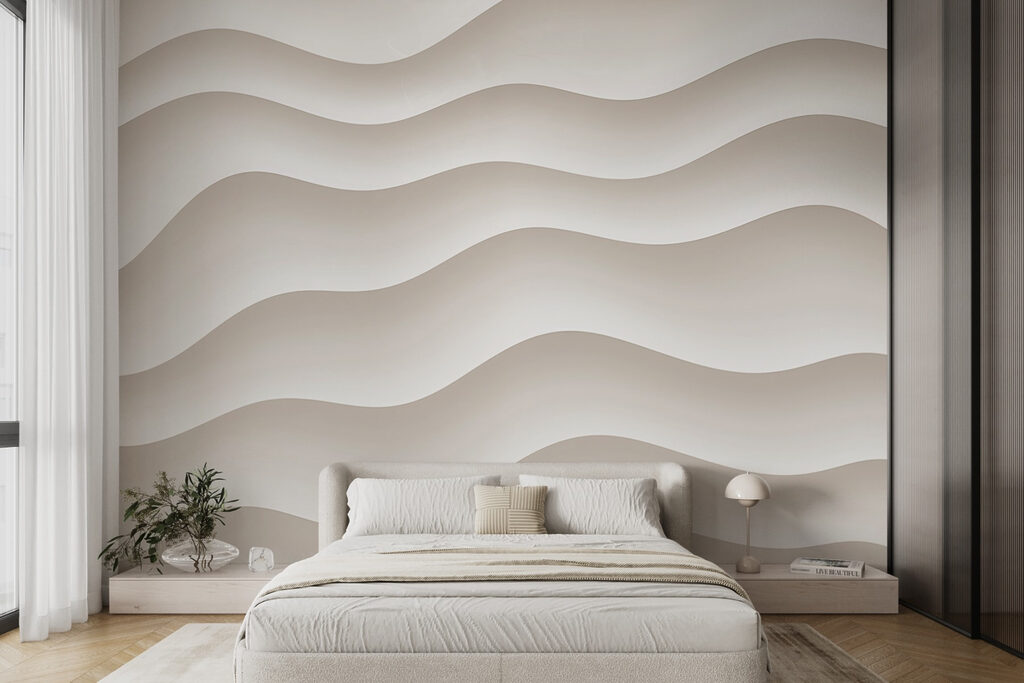 White and grey wavy lines