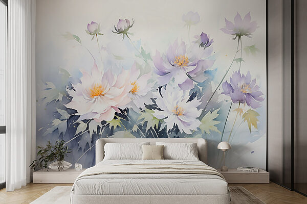 Peinture de fleurs sur fond blanc w08883pib4r 600x400 - Peinture de fleurs sur fond blanc