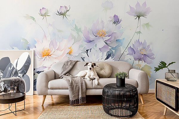 Peinture de fleurs sur fond blanc w08883pig19r 600x400 - Peinture de fleurs sur fond blanc