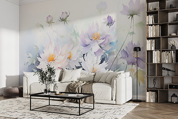 Peinture de fleurs sur fond blanc w08883pig1r 600x400 - Peinture de fleurs sur fond blanc
