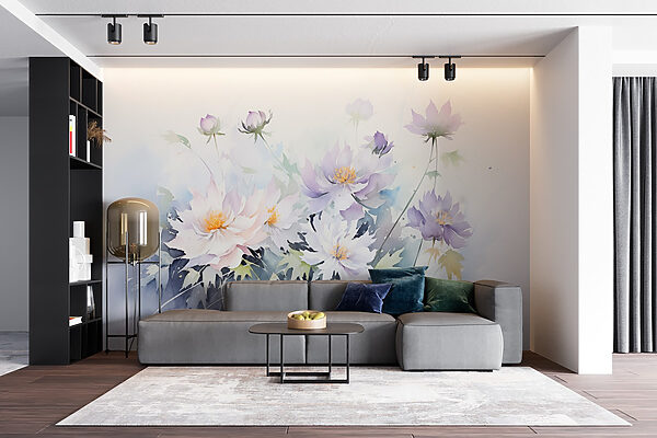 Peinture de fleurs sur fond blanc w08883pig6mr 600x400 - Peinture de fleurs sur fond blanc