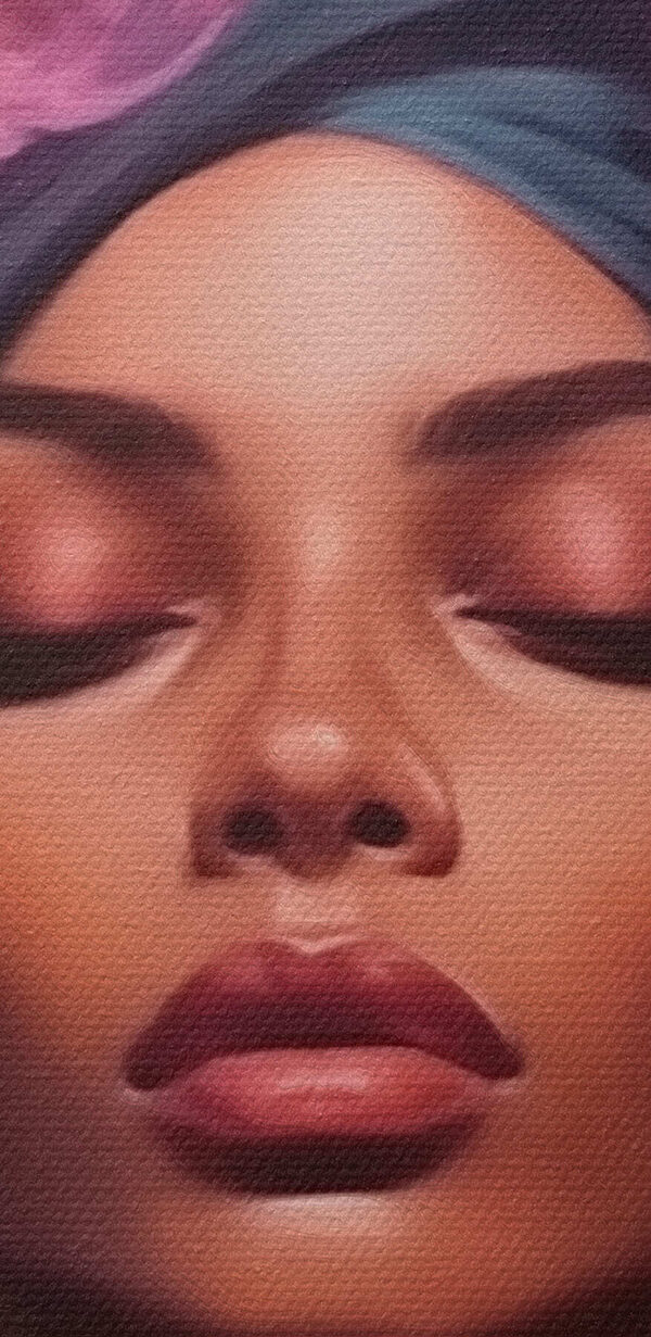 Femme avec des fleurs sur la tête Femme avec des fleurs sur la tête