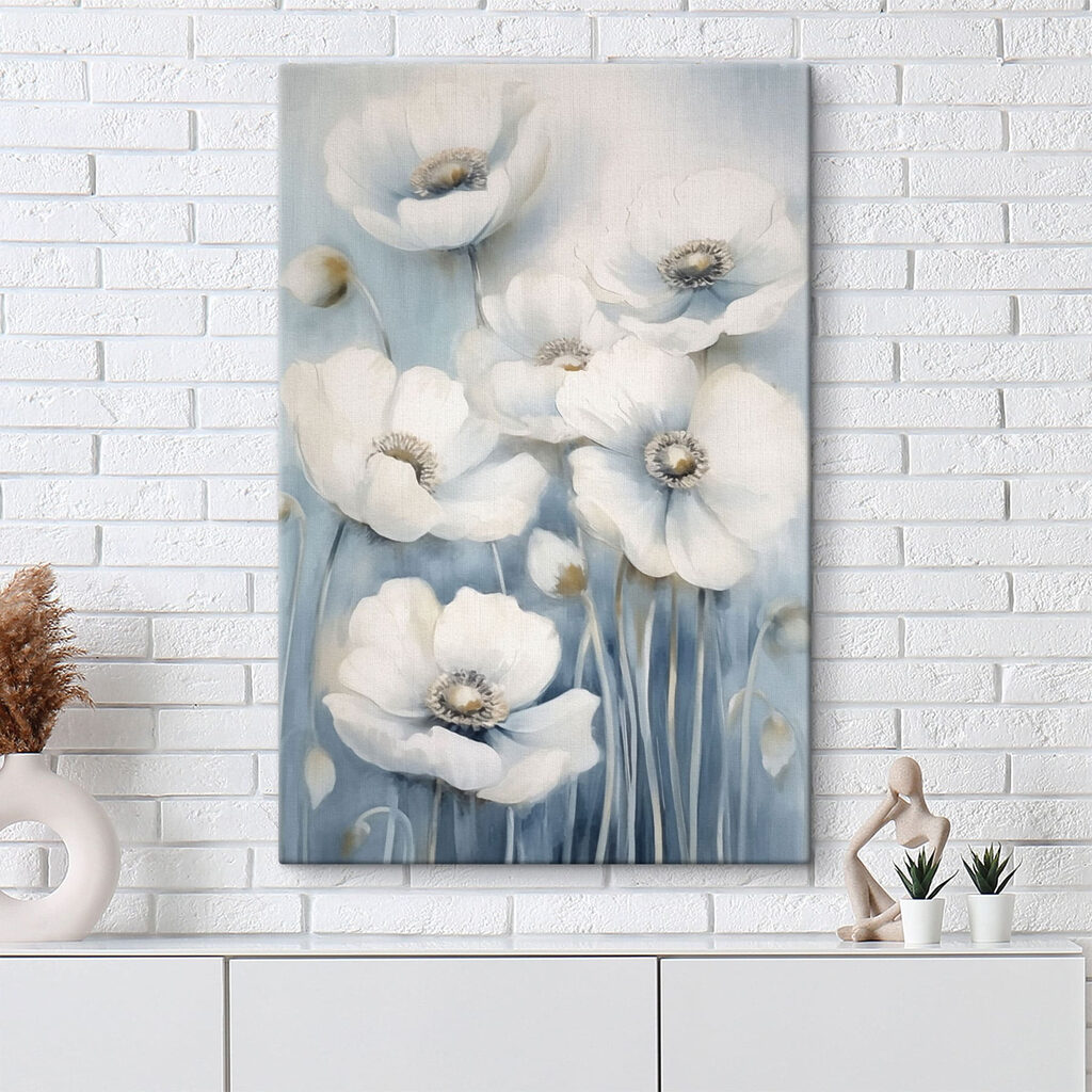 Painting of white flowers