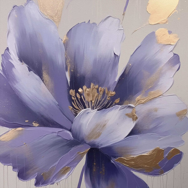 Peinture d'une fleur violette Peinture d'une fleur violette