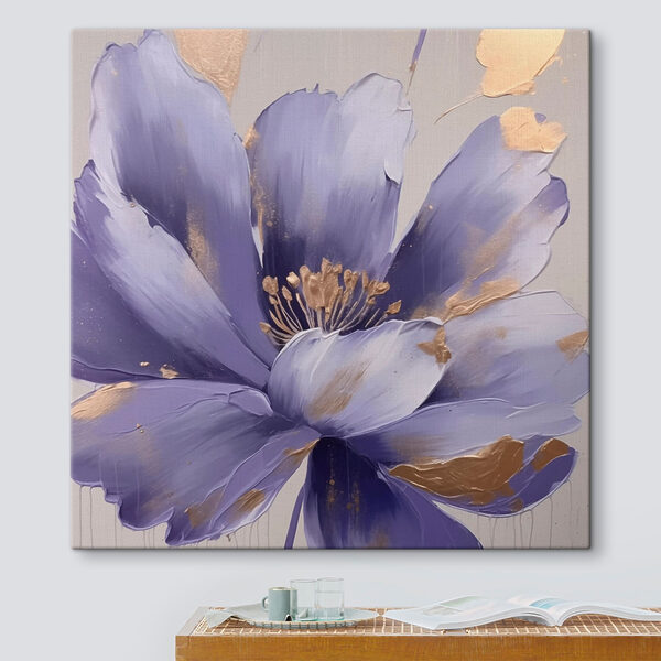 Peinture d'une fleur violette Peinture d'une fleur violette