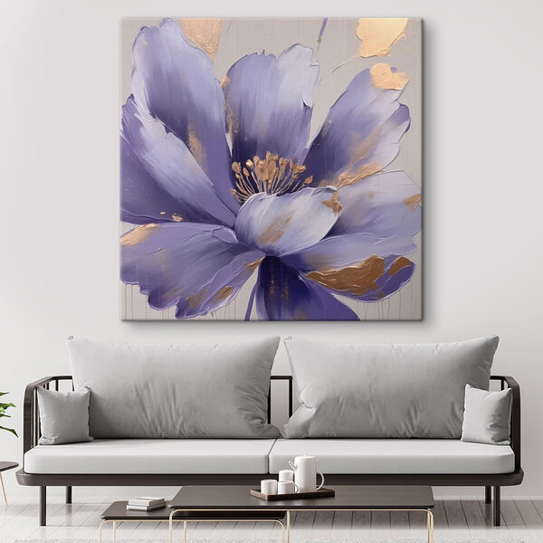 Peinture d'une fleur violette Peinture d'une fleur violette