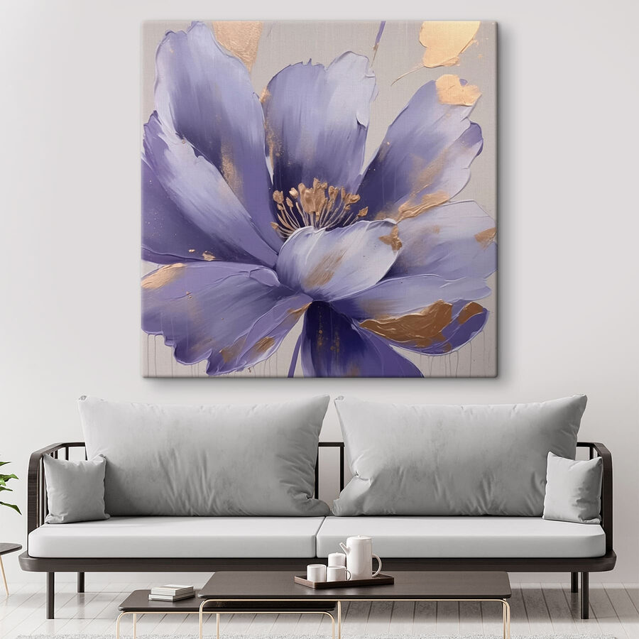 Peinture d'une fleur violette Peinture d'une fleur violette