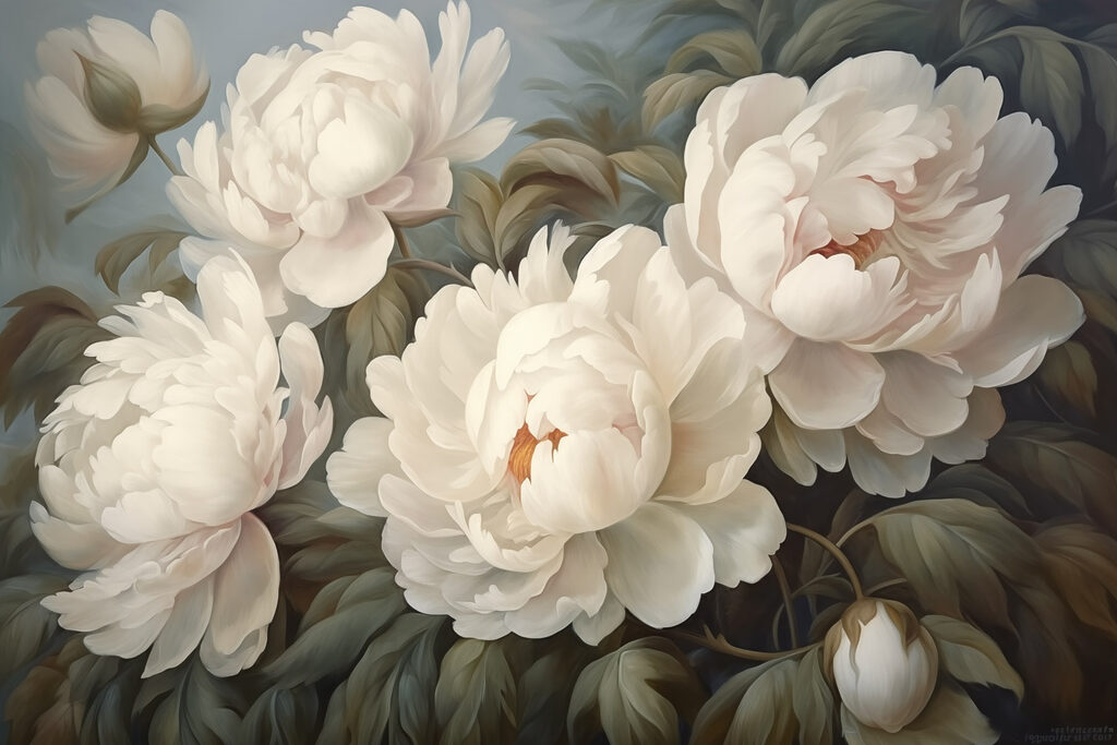 Painting of white flowers
