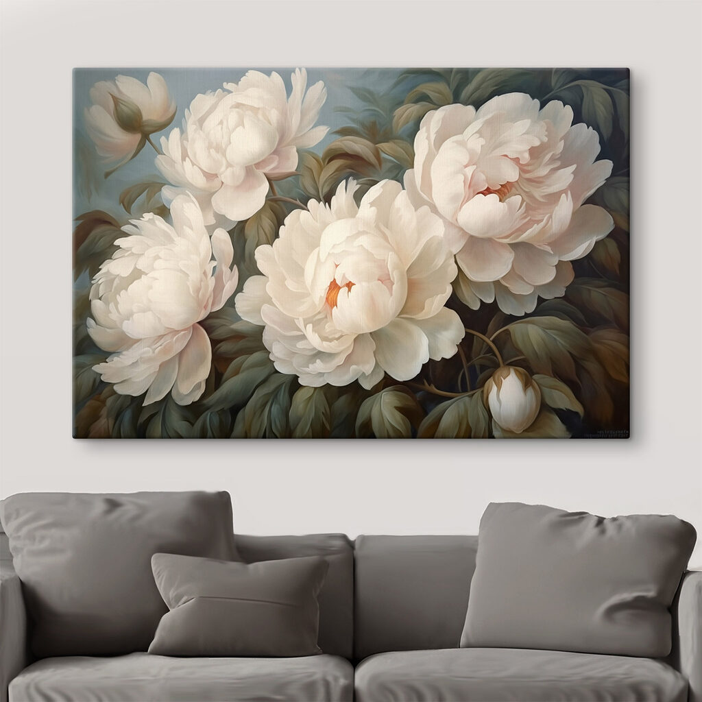 Painting of white flowers