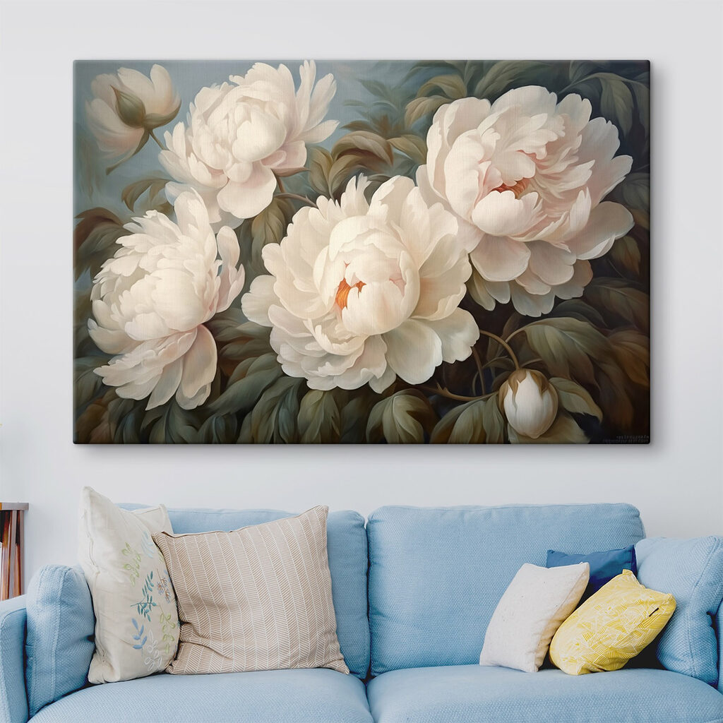 Painting of white flowers