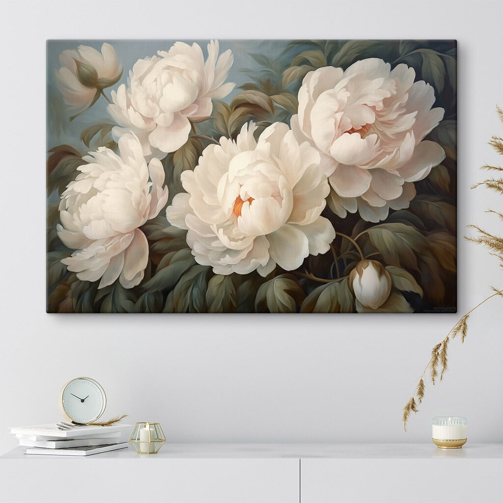 Painting of white flowers