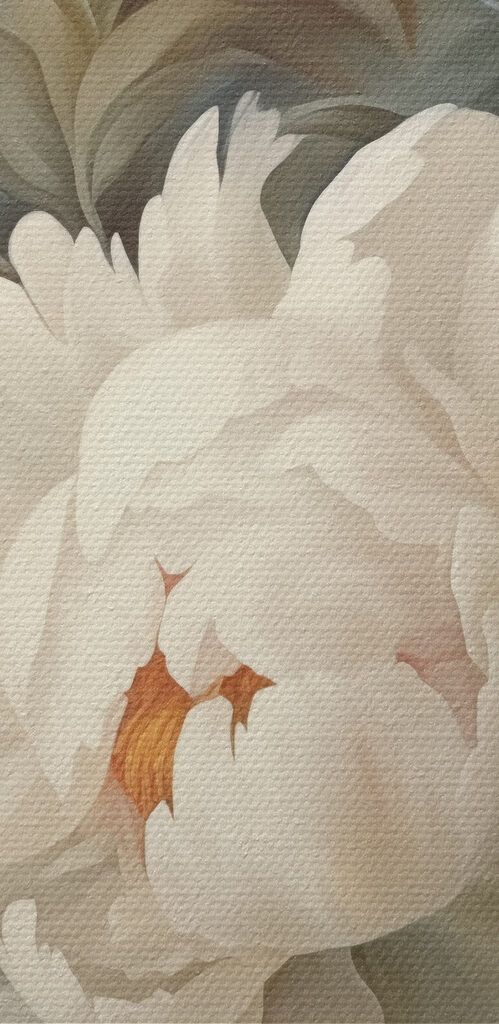 Painting of white flowers