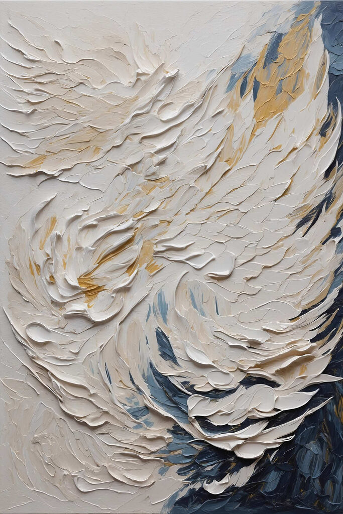 White and blue painting White and blue painting