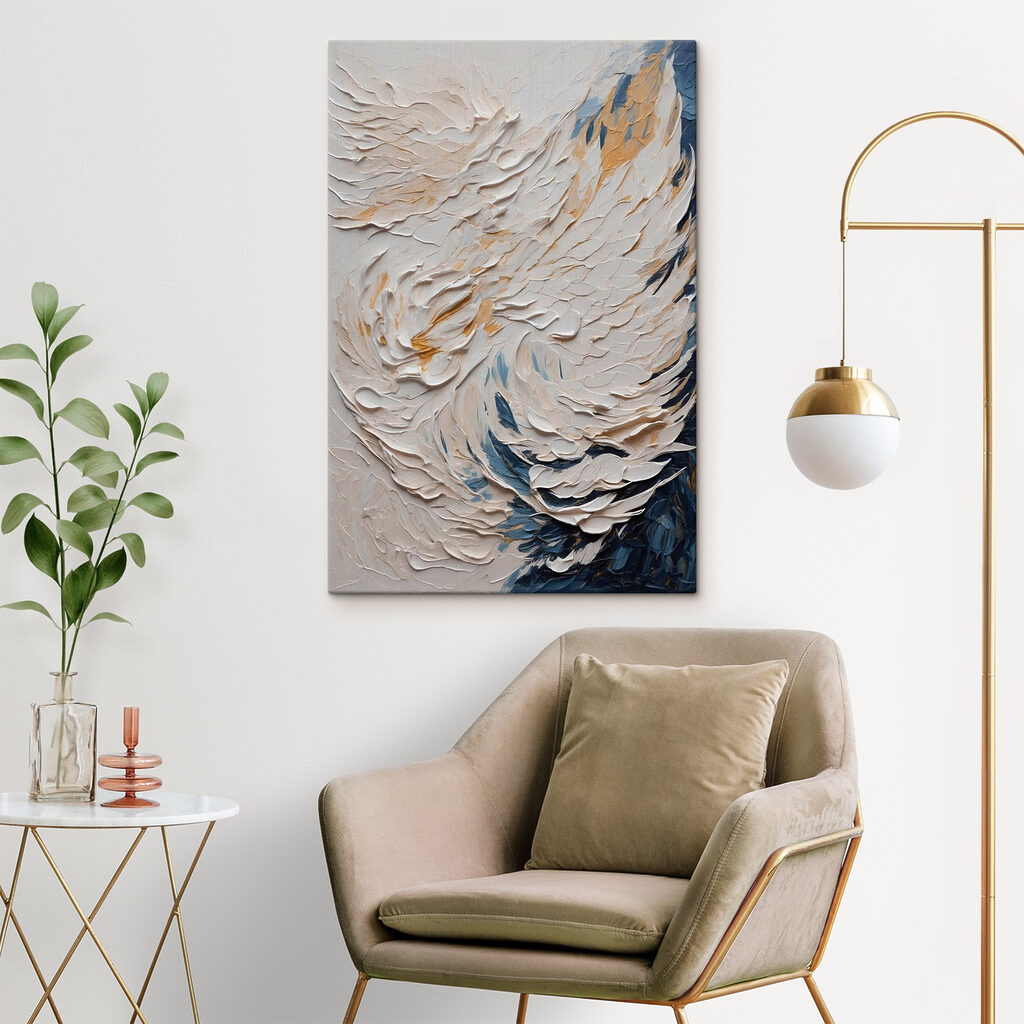 White and blue painting White and blue painting