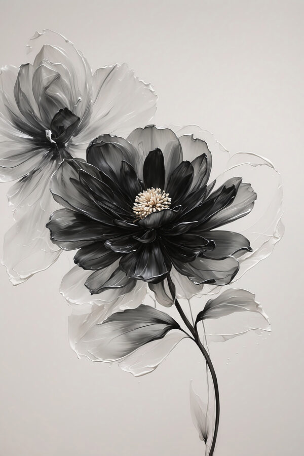 Fleur noire et blanche Fleur noire et blanche