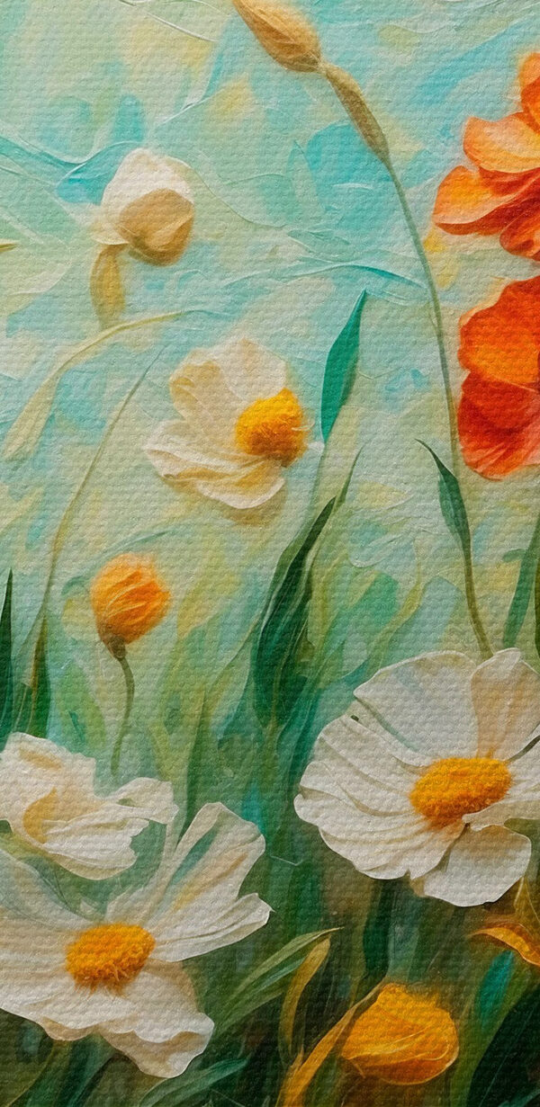 Peinture de fleurs dans un champ Peinture de fleurs dans un champ