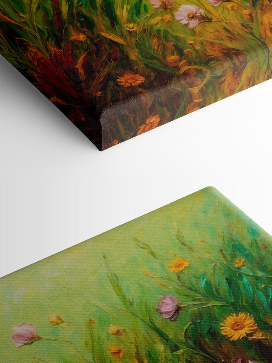 Peinture de fleurs dans un champ Peinture de fleurs dans un champ