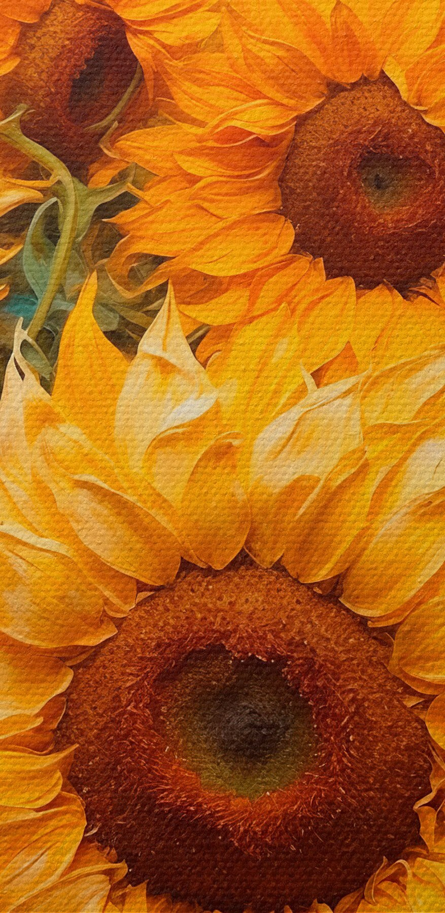 Peinture de tournesols dans un champ Peinture de tournesols dans un champ