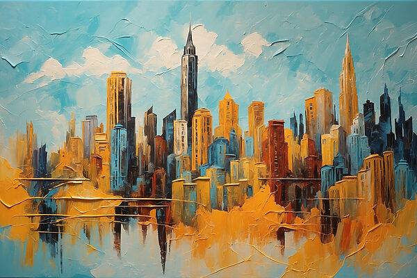 Peinture d'une ville Peinture d'une ville
