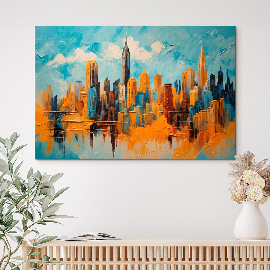Peinture d'une ville
