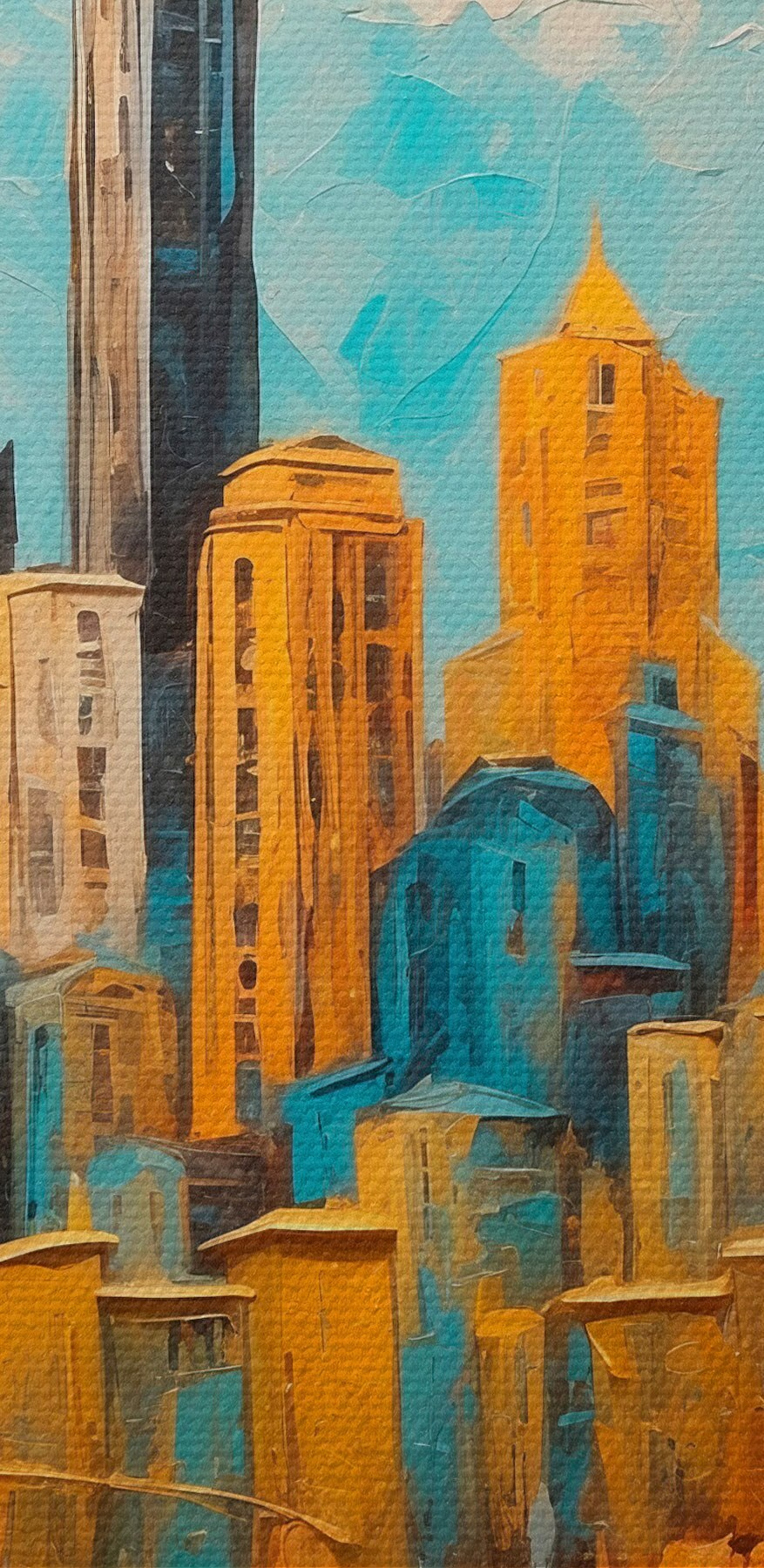 Peinture d'une ville