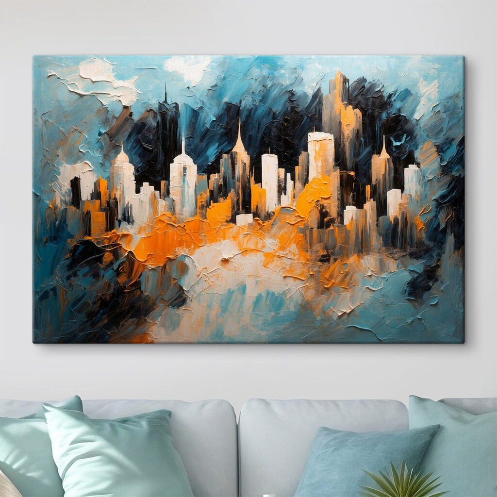 Painting of a city