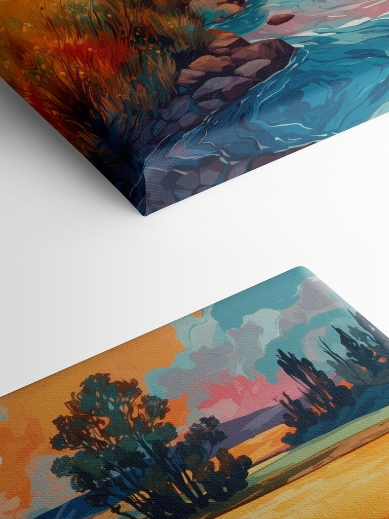 River running through a field