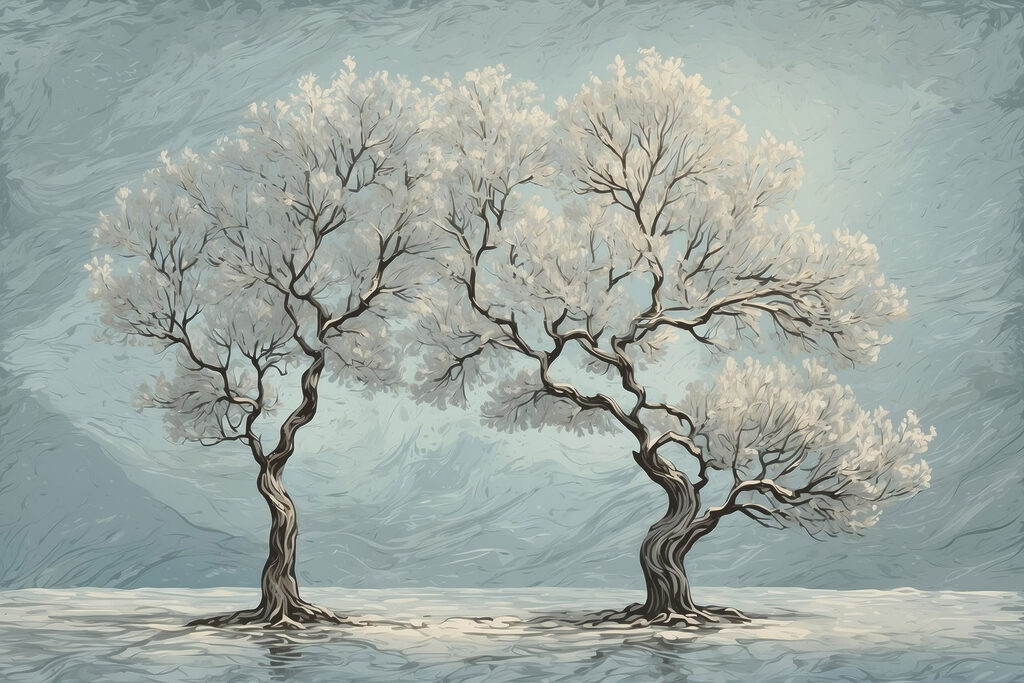 Two trees in the water Two trees in the water