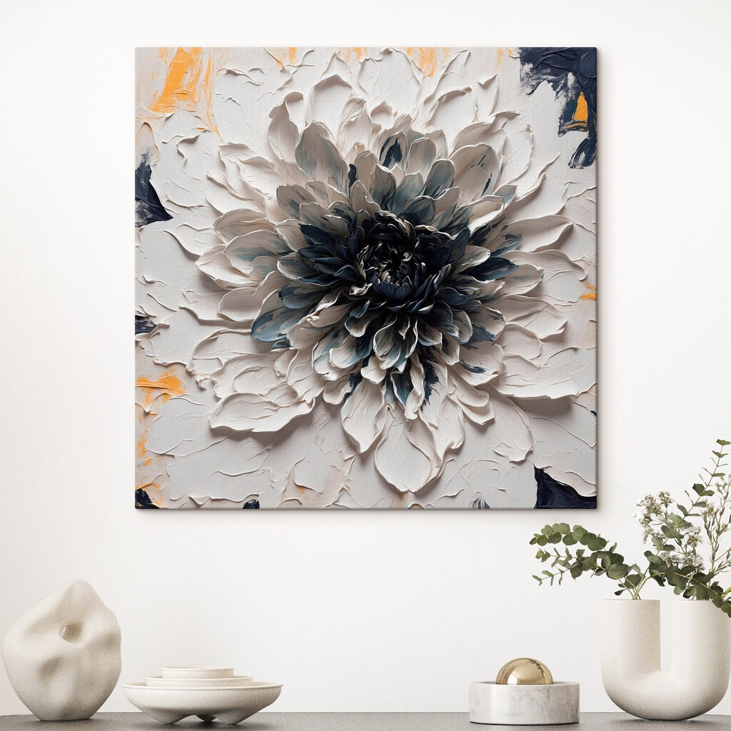 White and black flower